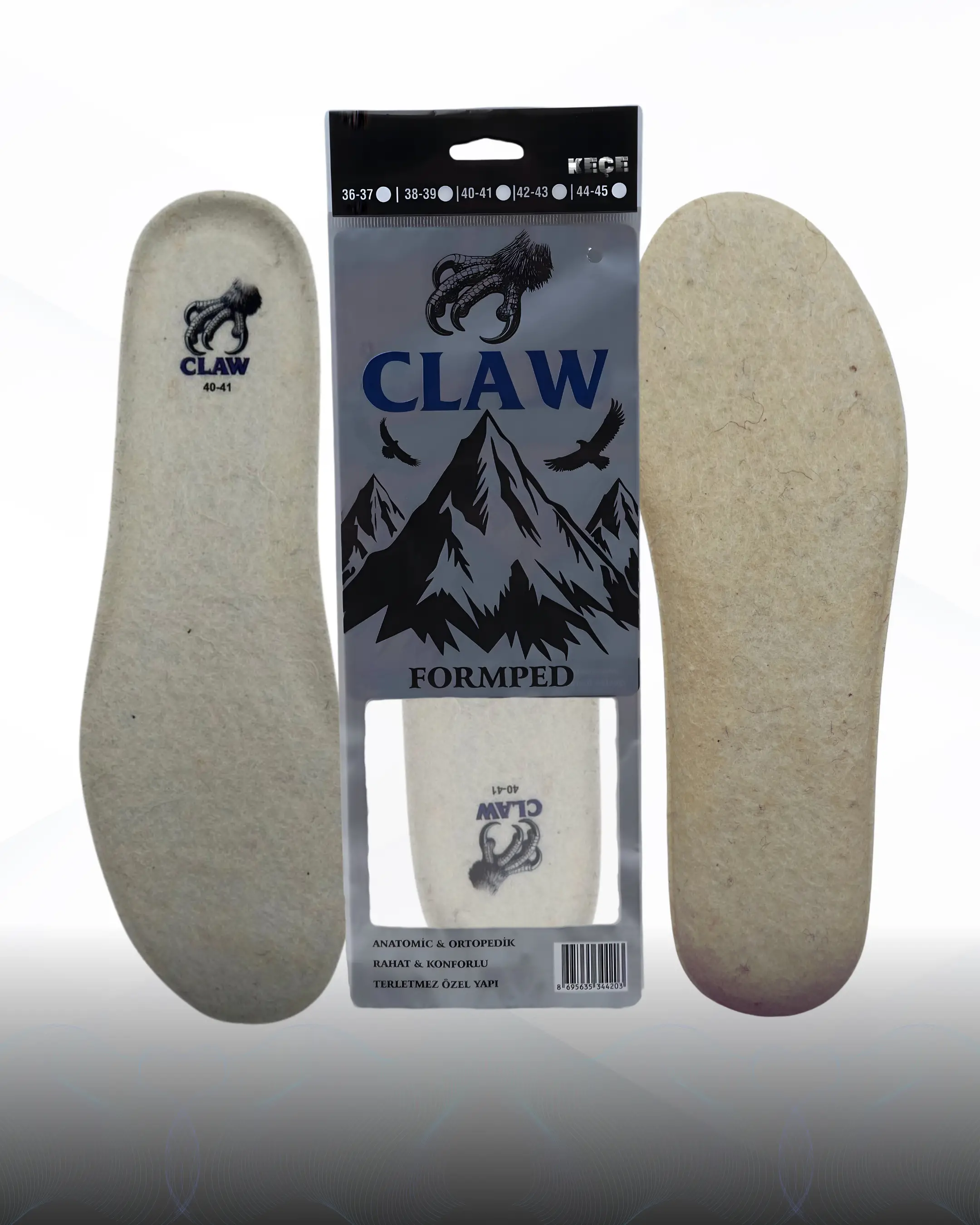 Claw Formped Keçe Tabanlık (Beyaz)