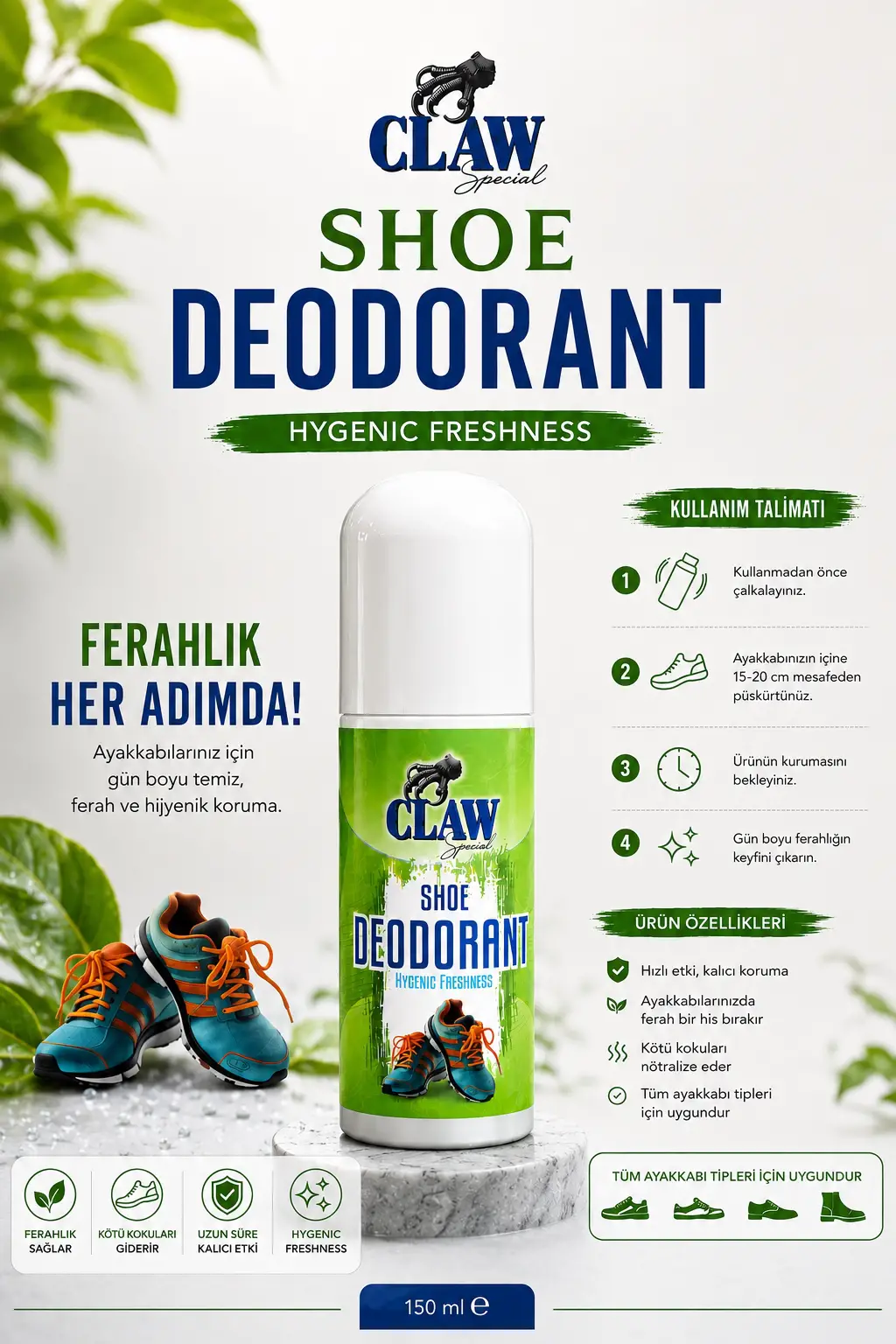 Claw Special Ayakkabı Deodorant
